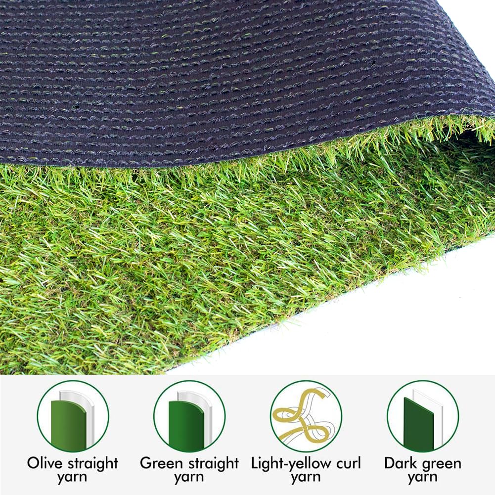 SUWUYUE indoor-outdoor grass lawn rug weather resistant for year-round use