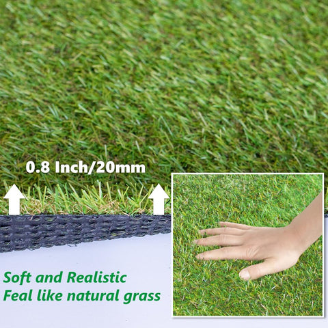 SUWUYUE patio garden grass carpet 15 square feet quick to install for patios