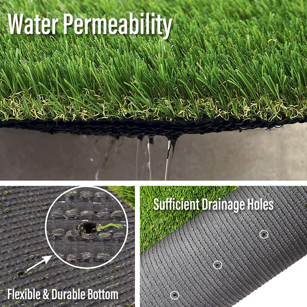 SUWUYUE realistic synthetic lawn carpet enhances outdoor greenery and space.