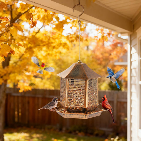 Suyue Y backyard bird feeder decor enhances garden or balcony ambiance.