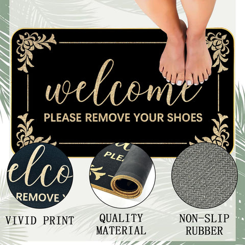 SUZEJHE rubber non-slip backing keeps mat in place