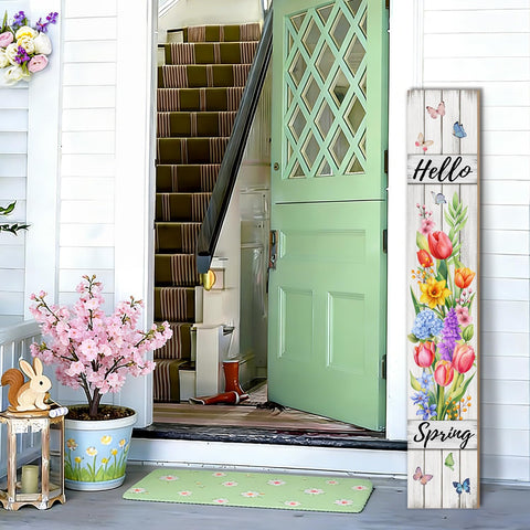 SUZEJHE Vertical hanging sign suits porches, walls, or gardens.