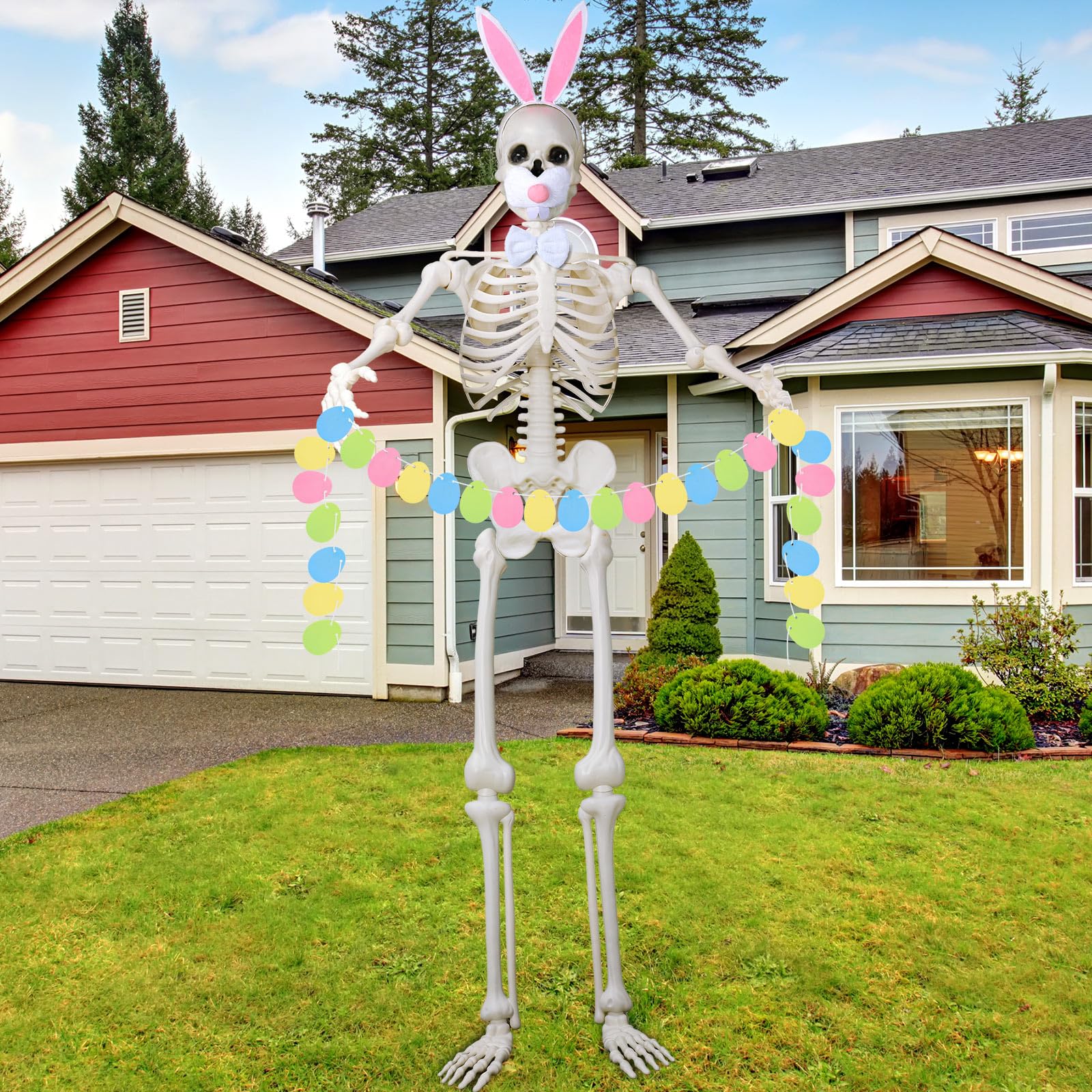 Suzile 12ft skeleton bowtie enhances the costume with a polished finish.