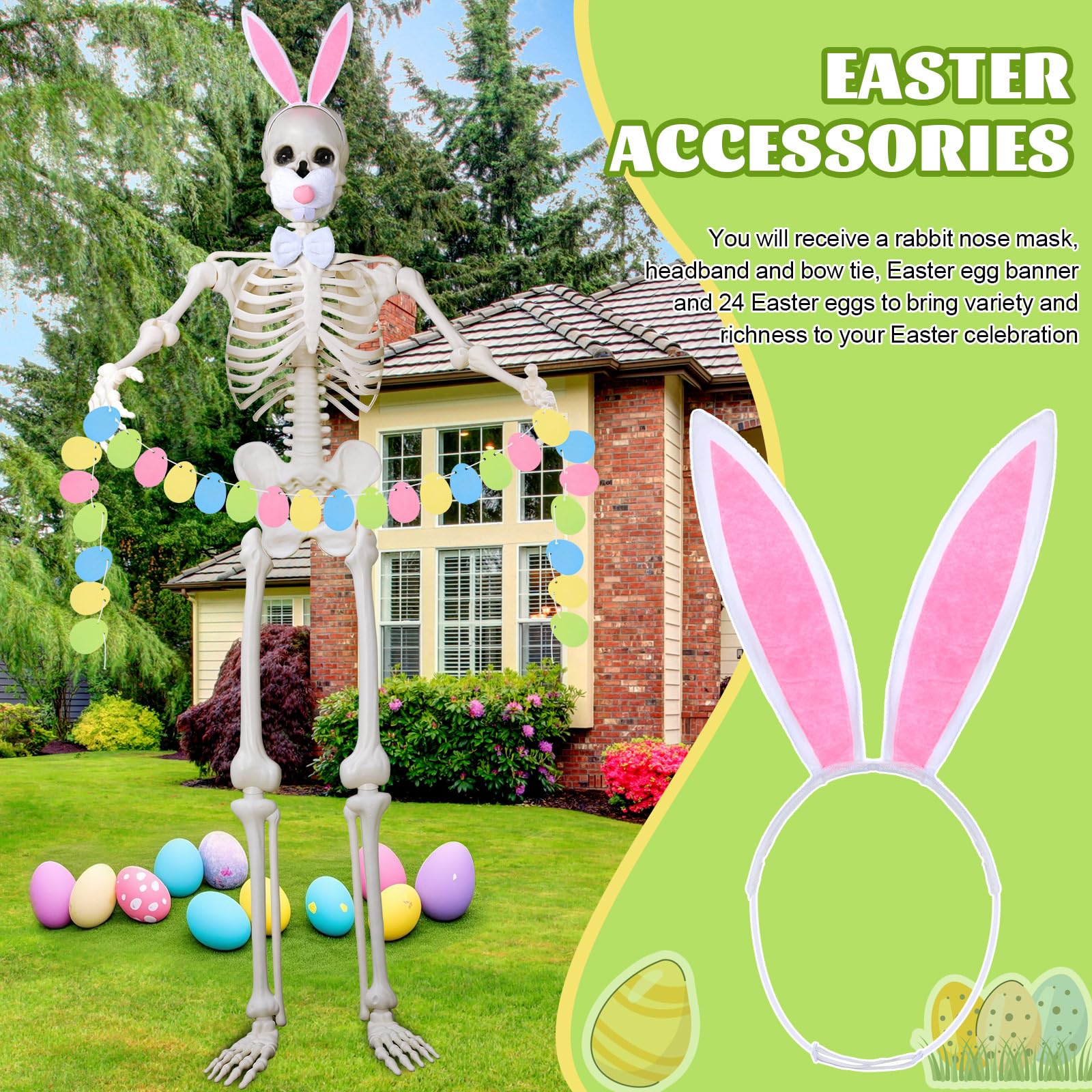 Suzile 12ft skeleton outfit display elevates lawn decor with festive flair.