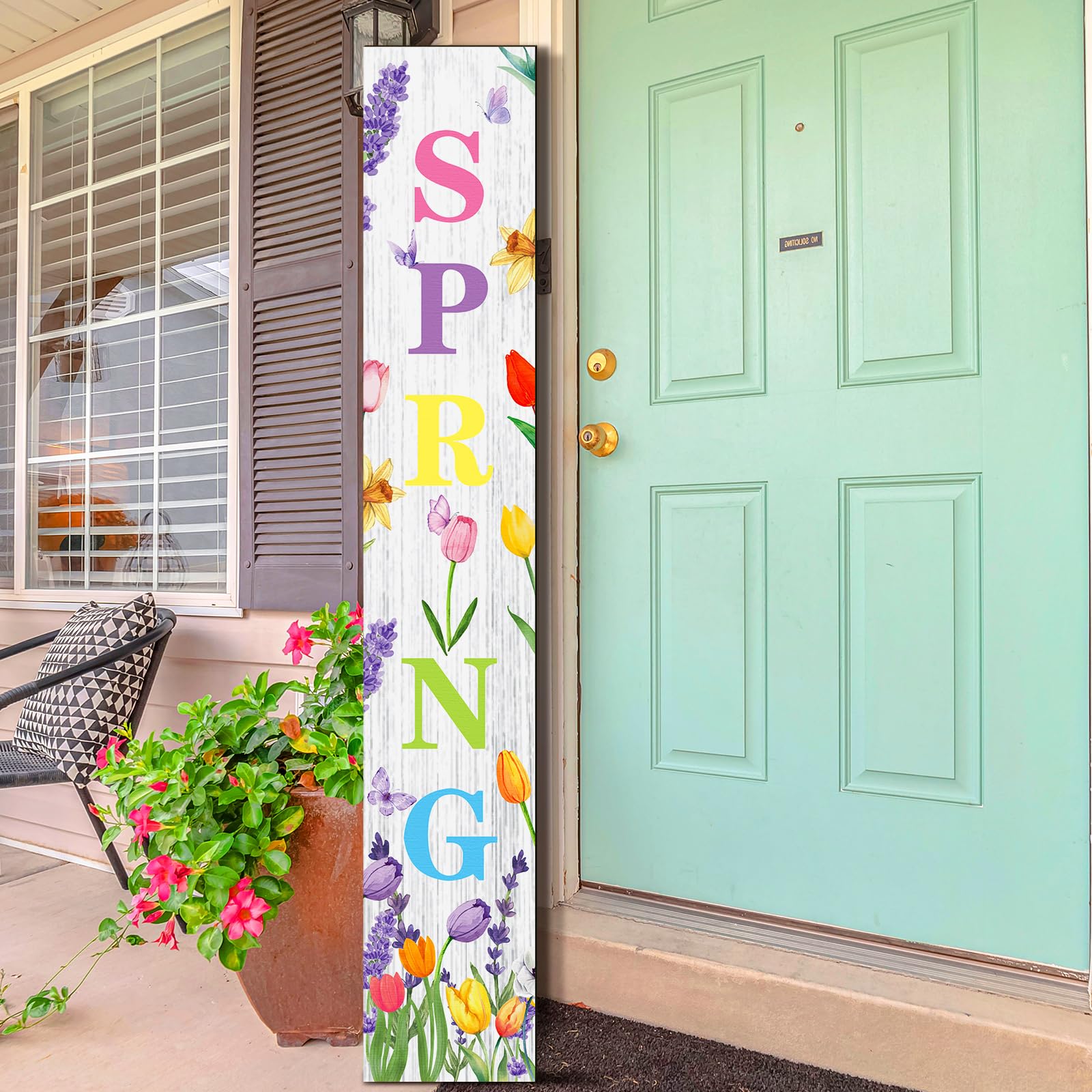 Easy assembly Suzile front porch sign for quick setup.