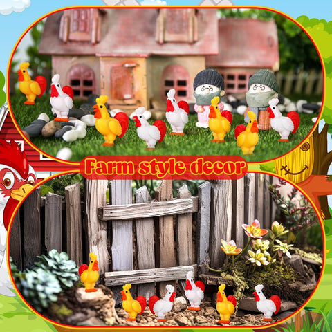 Suzile farm decor mini cock adds variety to Easter displays.
