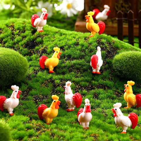 Suzile bulk mini chicken figures support versatile crafts and party decor.