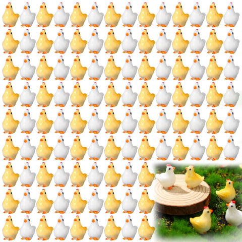 Suzile mini chickens figurines collection enhances garden decor and DIY projects.