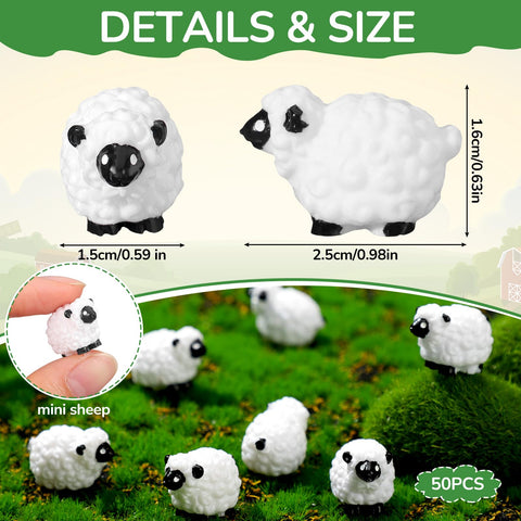 Suzile mini sheep garden decor brightens pots and fairy-tale landscapes