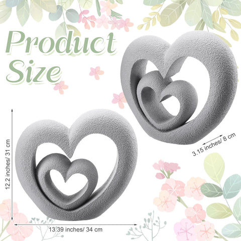 Suzile Nesting Heart Garden Statue side view, durable resin, withstands wind and sun.