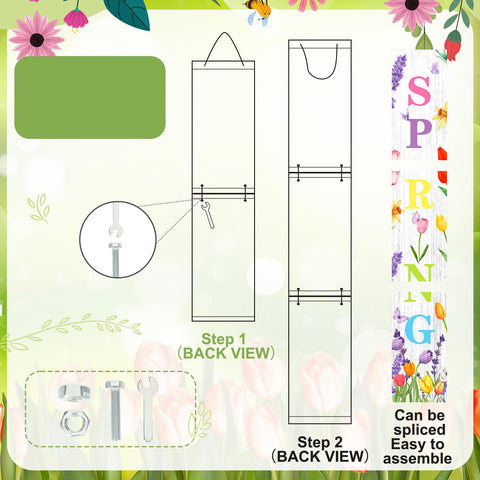 Suzile outdoor spring sign adds seasonal charm to entryways.