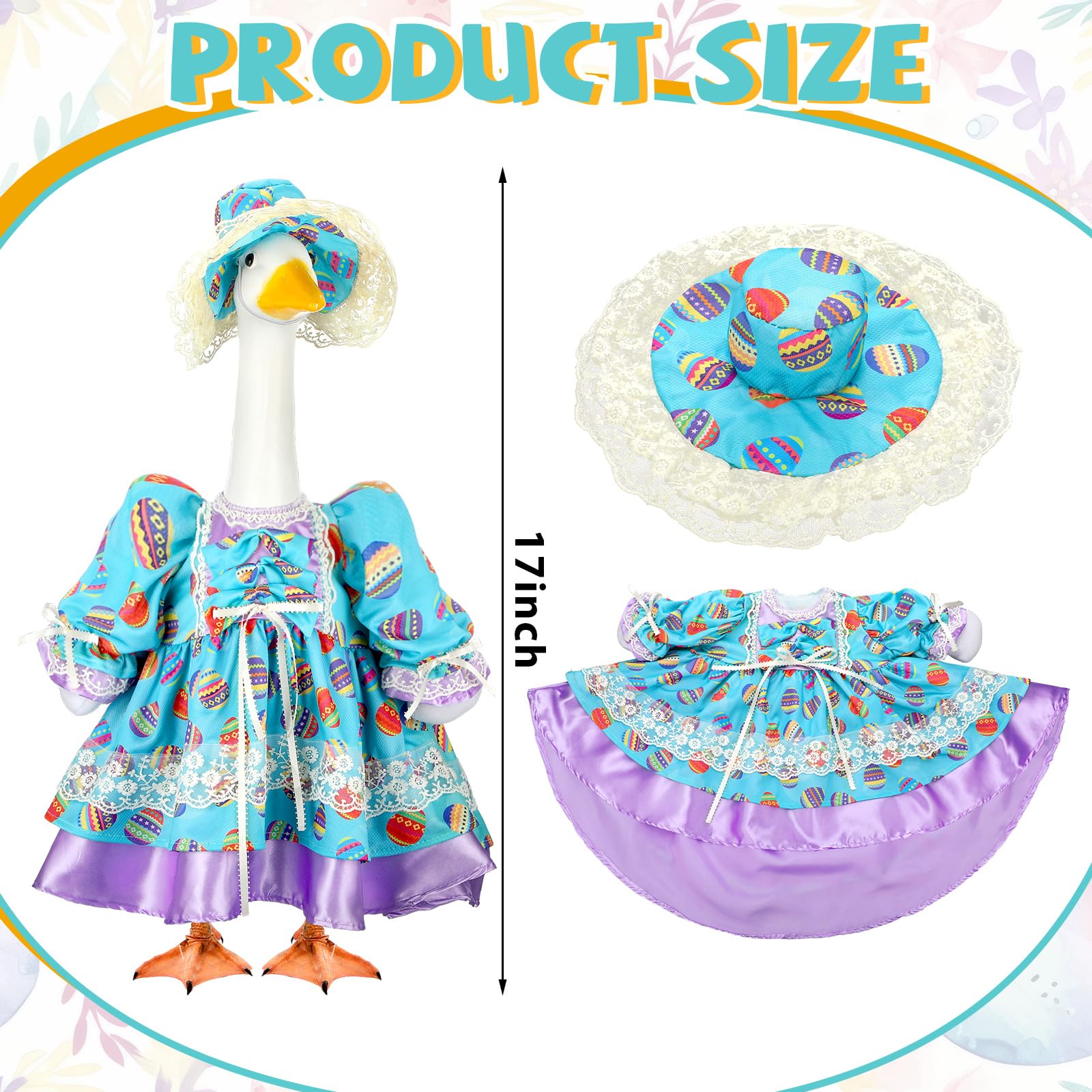 Suzile 17-inch goose costume fits securely for outdoor display