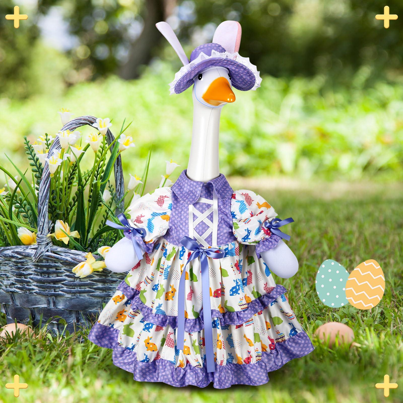 Suzile porch-goose-costume fits 23-inch geese securely for outdoor display