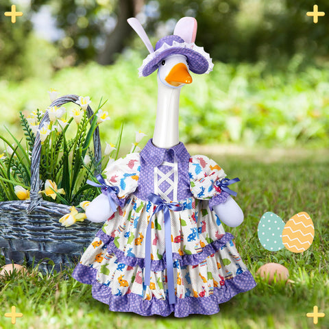 Suzile porch-goose-costume fits 23-inch geese securely for outdoor display