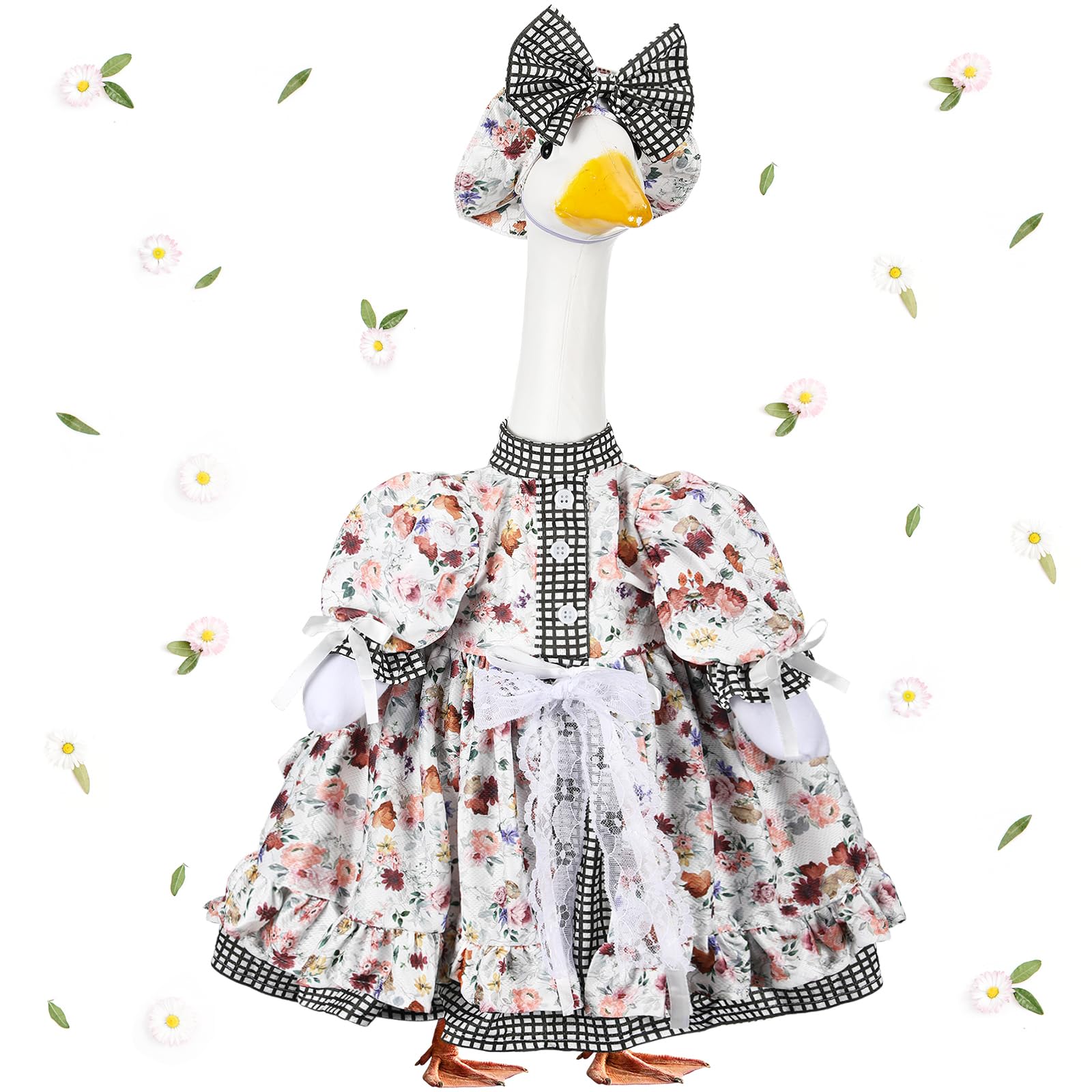 Suzile porch goose outfit set with hat for 23 inch geese boosts festive curb appeal.