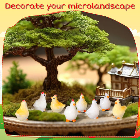 Suzile resin mini chickens are ideal for diy decor and crafts.
