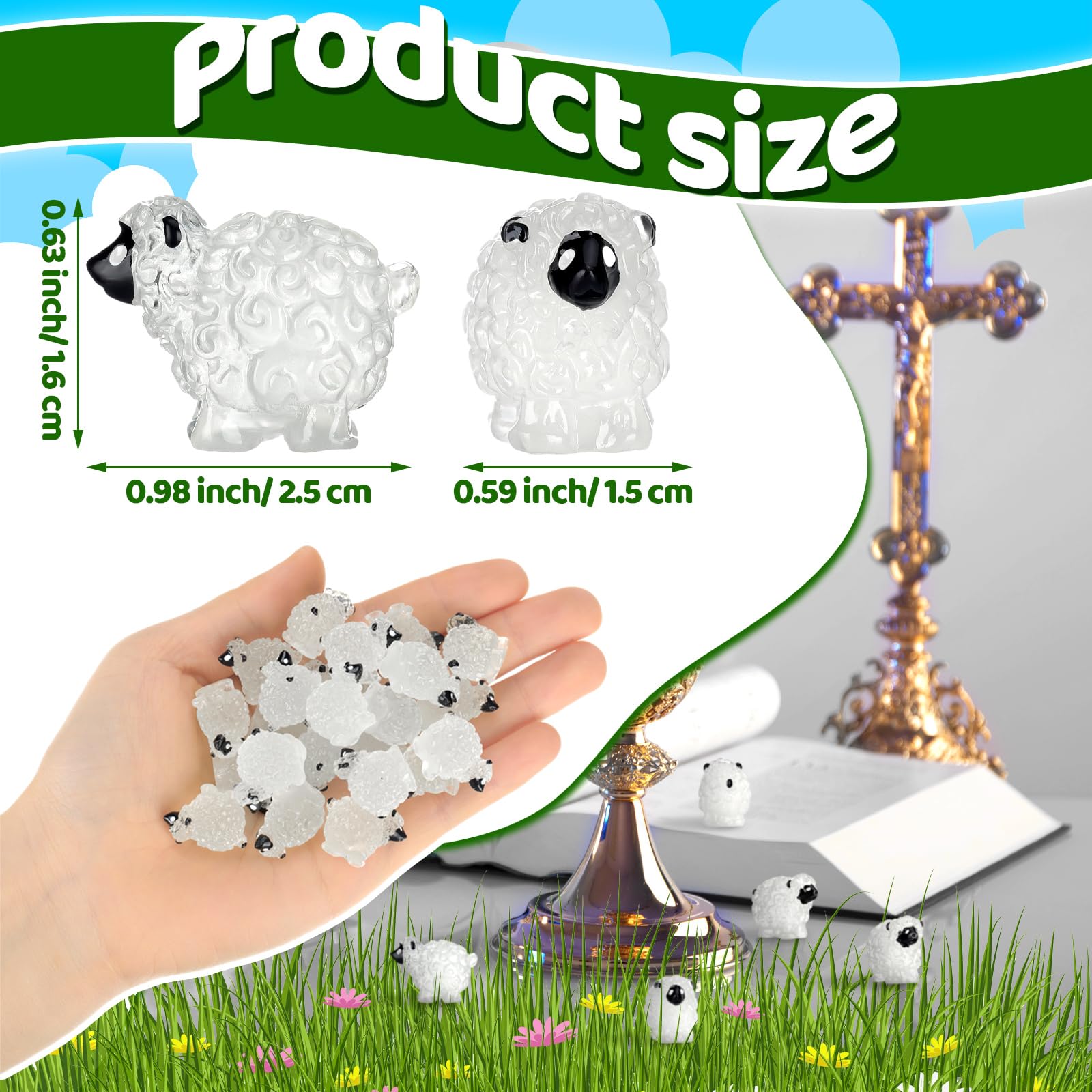 Suzile resin mini sheep figurines showcase detailed lifelike features for home displays.