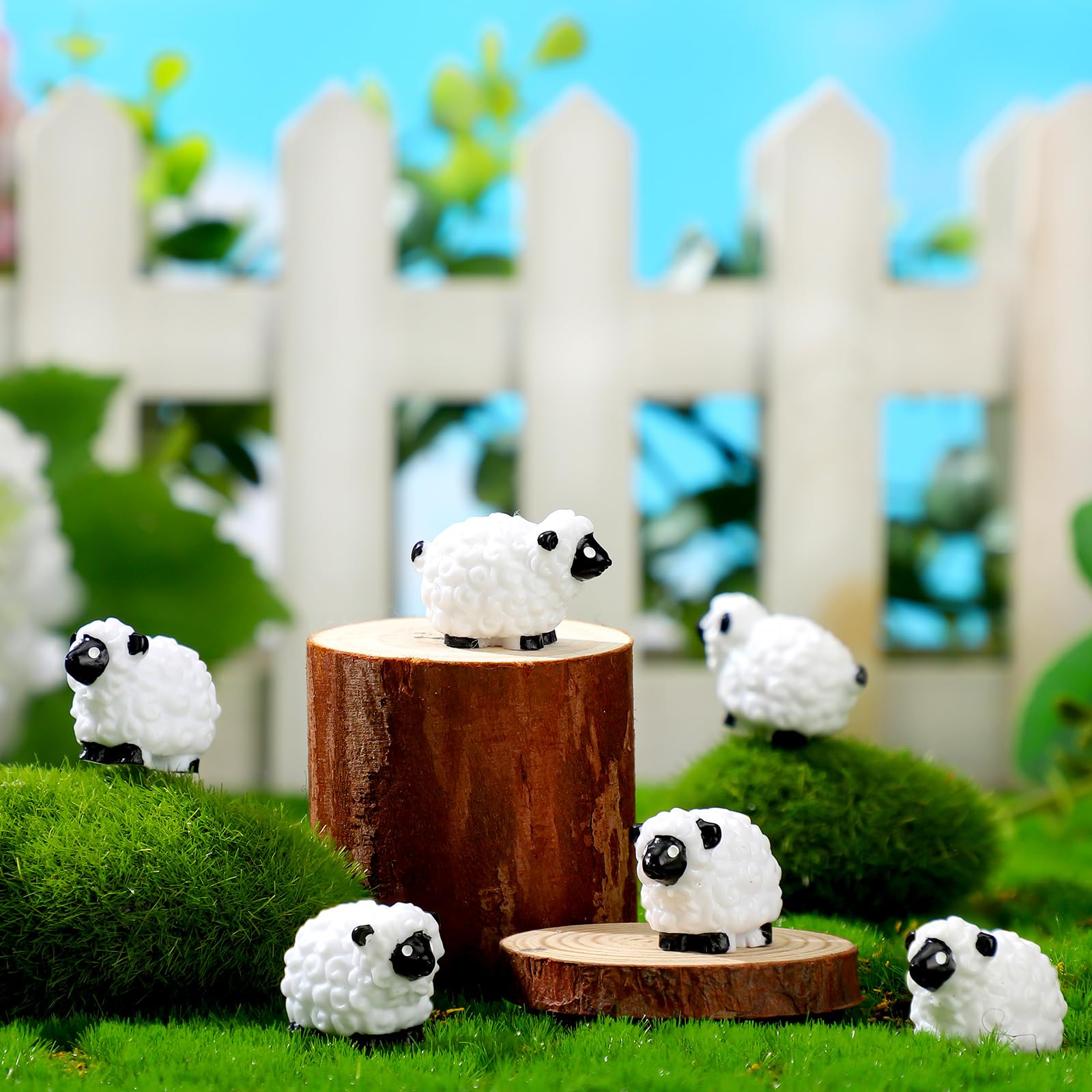 Suzile resin sheep figurine lamb features lifelike details for outdoor and indoor accents