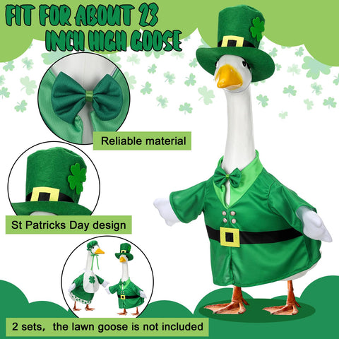 Suzile St Patrick's Day goose costume adds festive lawn detail