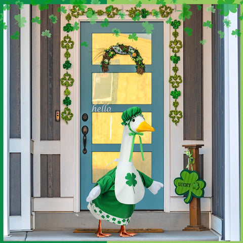 Suzile porch goose in costume brightens yard for celebrations