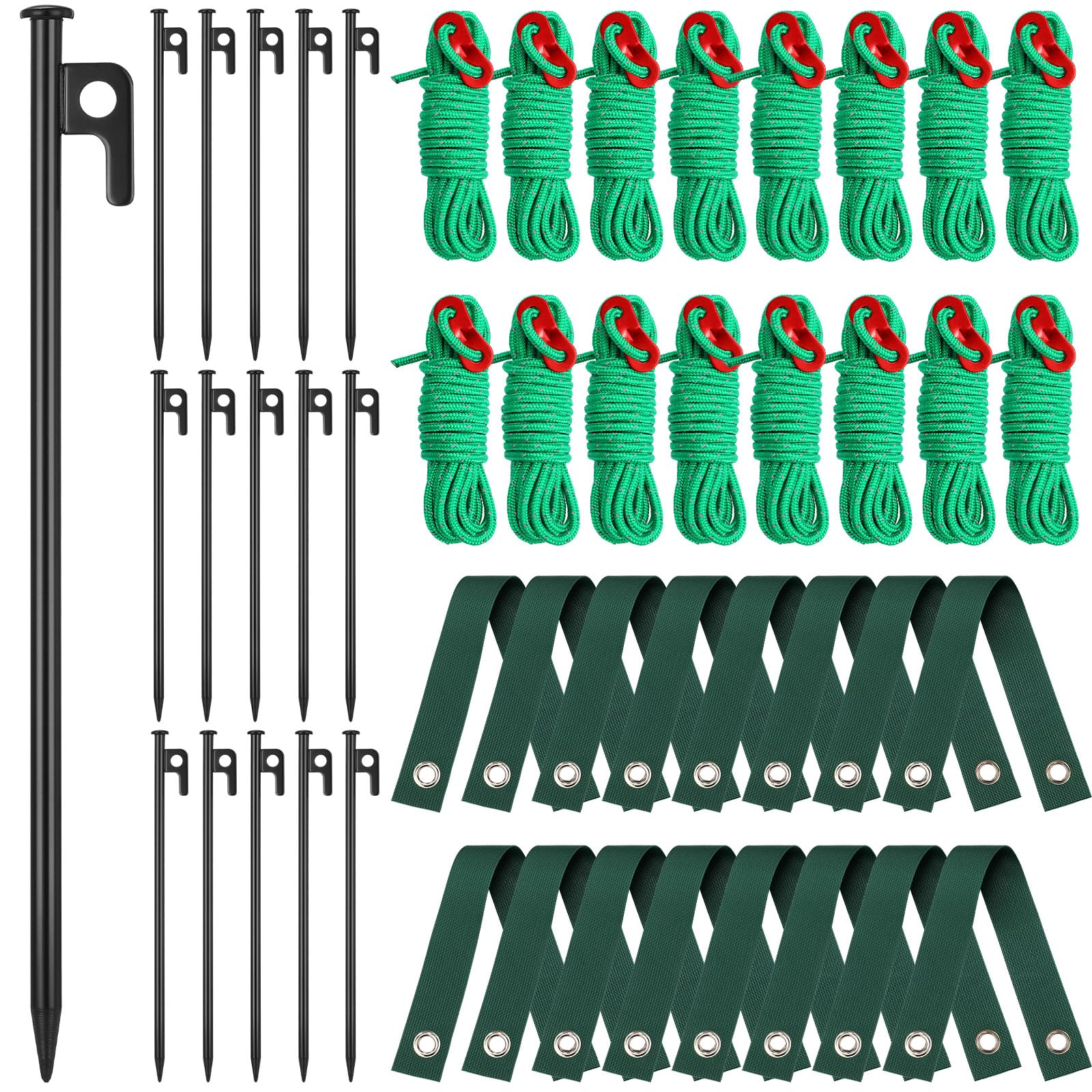 Suzile tree stake kit with steel stakes supports leaning saplings.