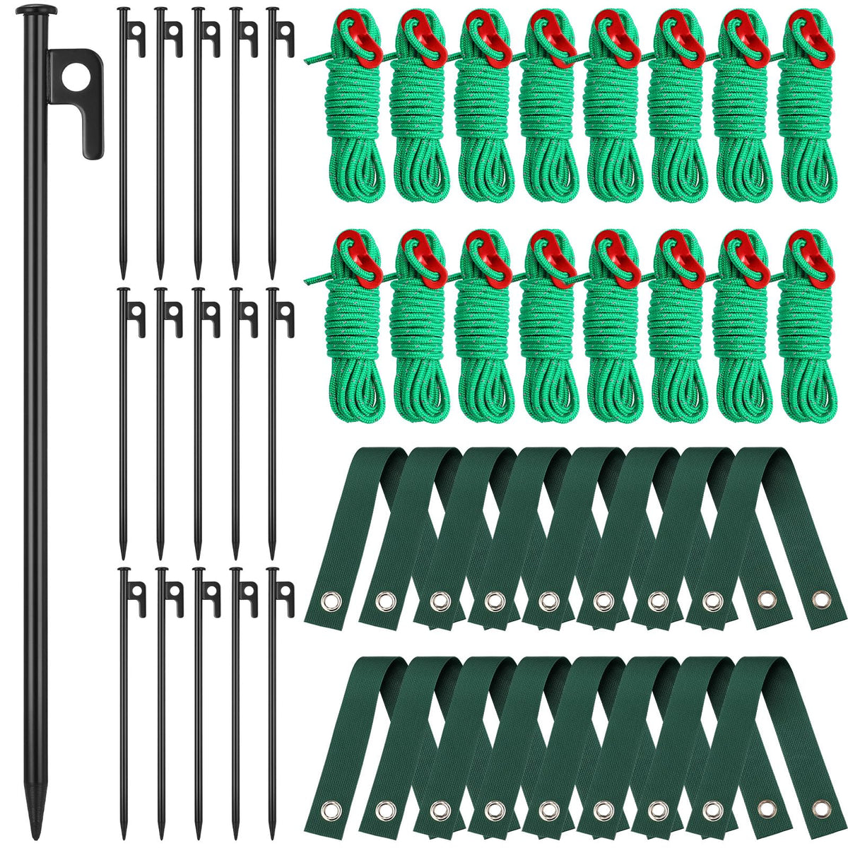 Suzile tree stake kit with steel stakes supports leaning saplings.