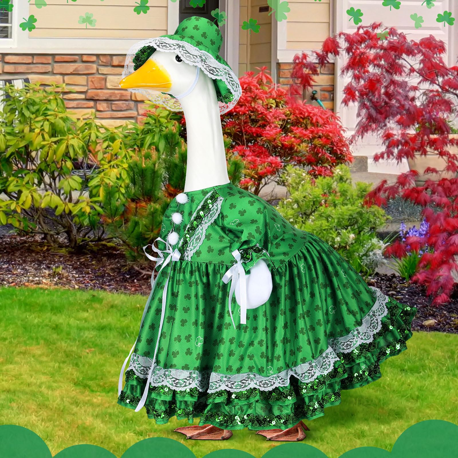 Suzile weather resistant fabric on goose costume ideal for outdoor use
