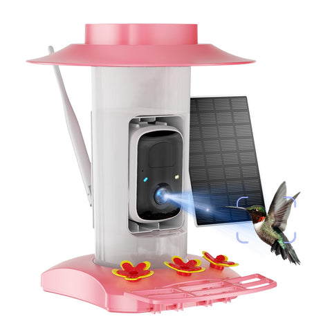 SV3C hummingbird feeder camera front view enables easy backyard monitoring.