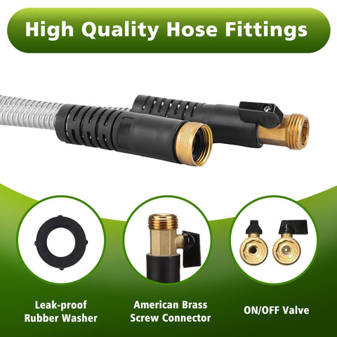 Svansea 10-function sprayer nozzle showcasing versatile watering modes for plants and vehicles.