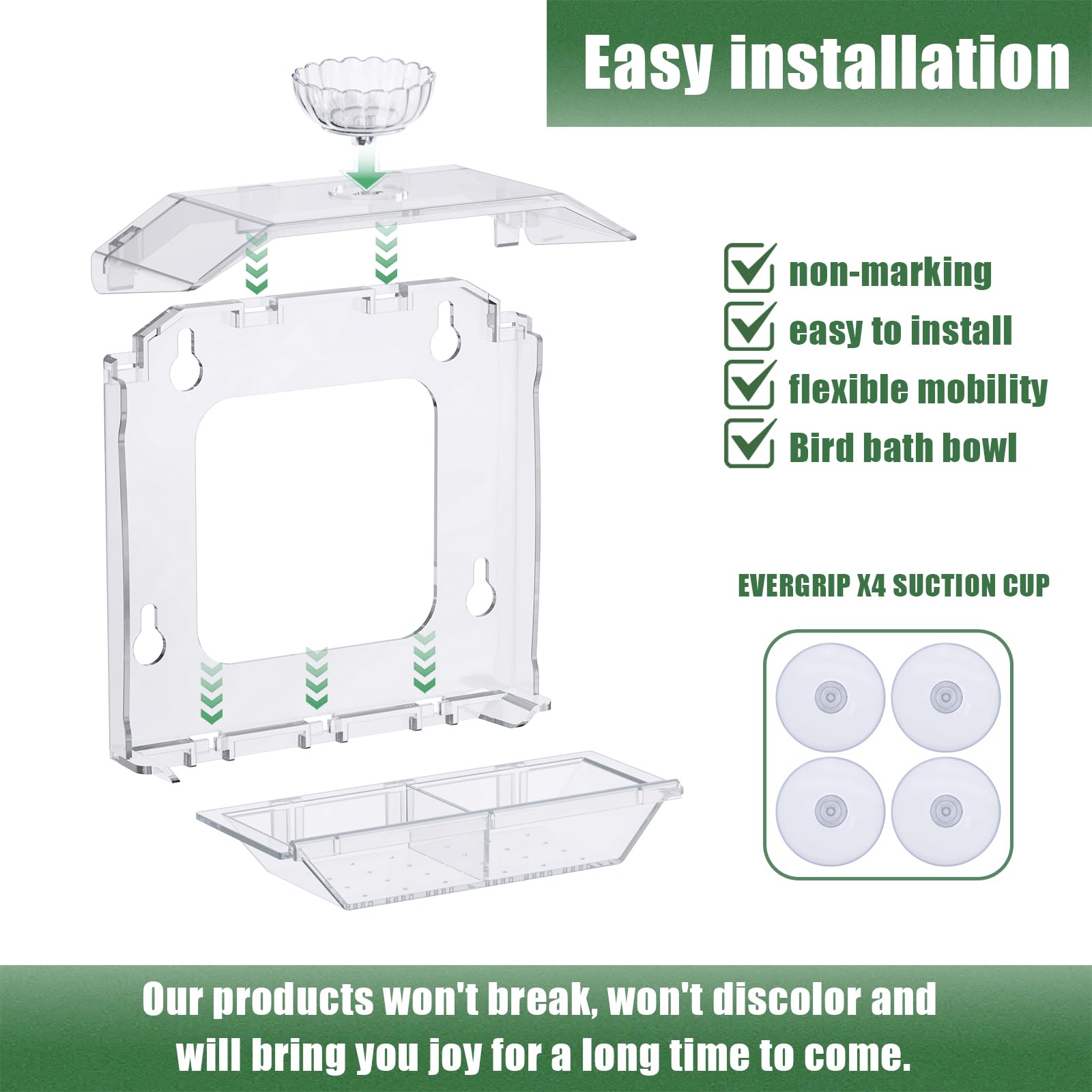 SVEDVK weather-resistant clear plastic endures sun and rain for outdoors use.