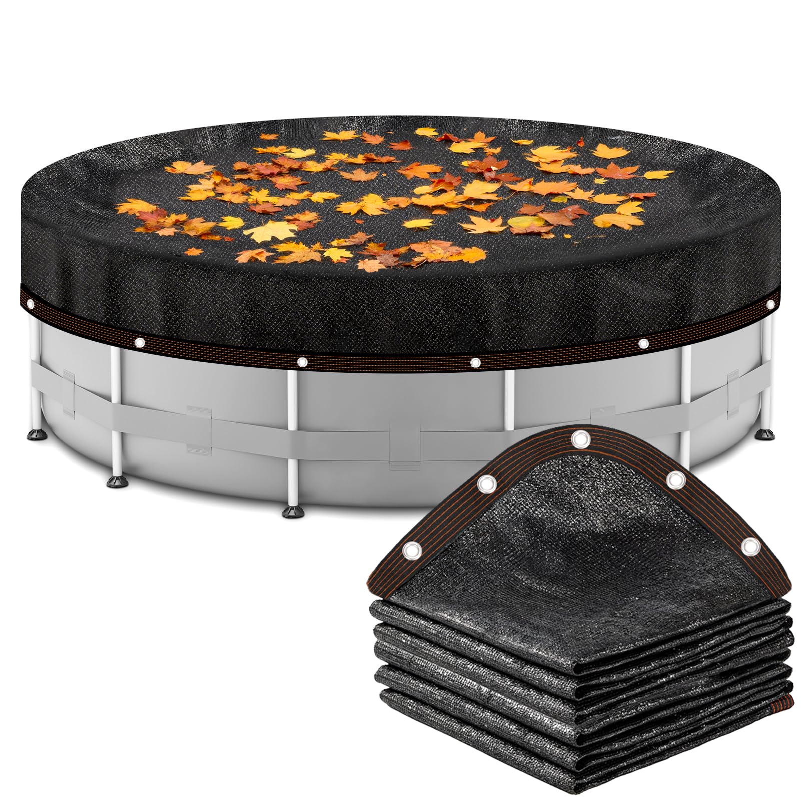 Svepndic leaf net cover 18ft round protects pool from leaves and debris.