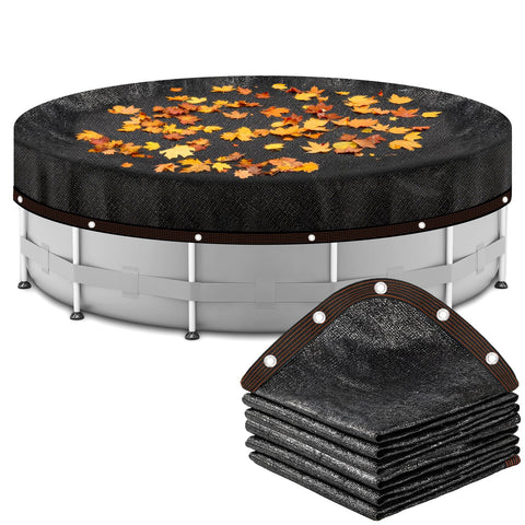 Svepndic leaf net cover 18ft round protects pool from leaves and debris.
