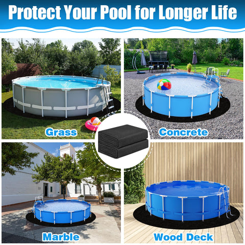 Svepndic pool pad for hard-sided pools, sturdy floor protection