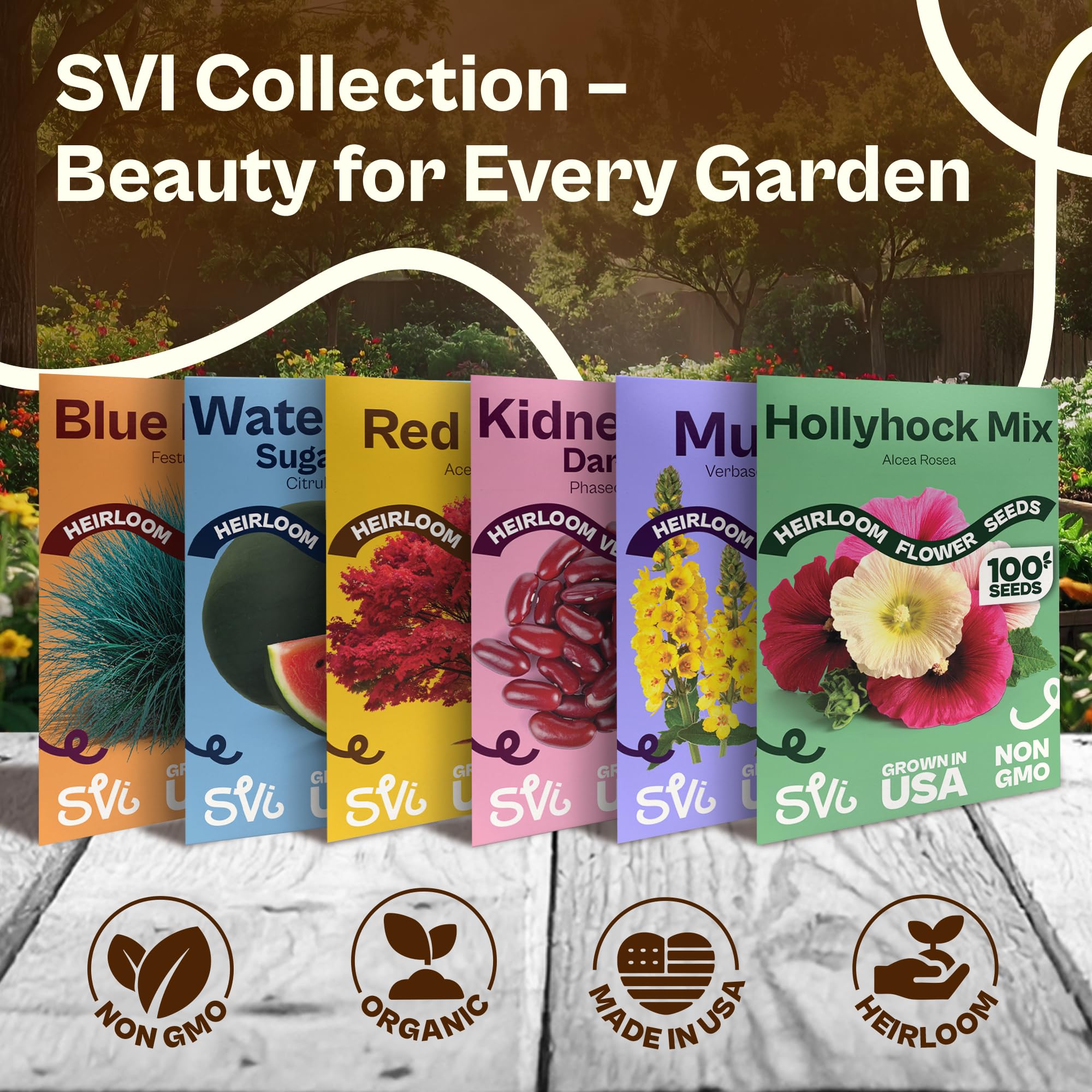 SVI privacy-tree idea image shows 60 ft spacing option for shade and privacy.