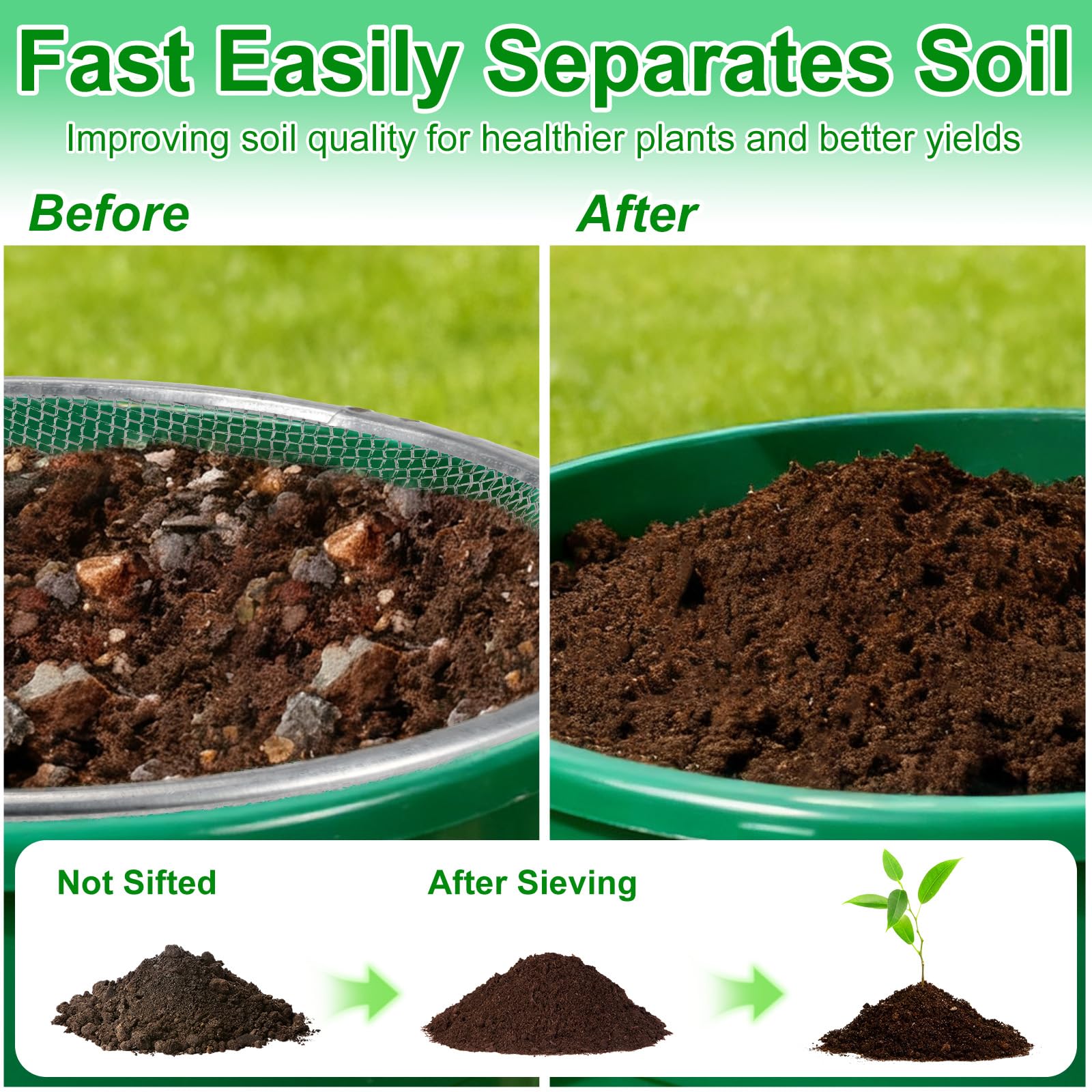 Svincolare 3mm mesh screens small debris for refined compost and worm castings