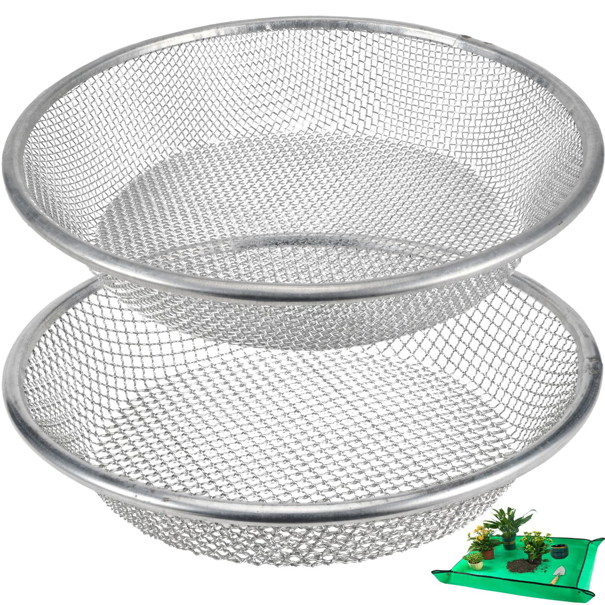 Svincolare soil sifter on a 5-gallon bucket for quick soil screening