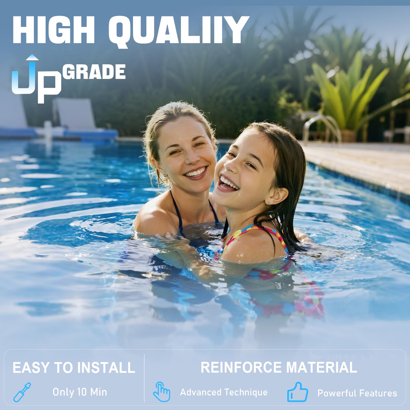 Svipxoxo T-15 saltwater chlorination delivers softer water with fewer irritants.