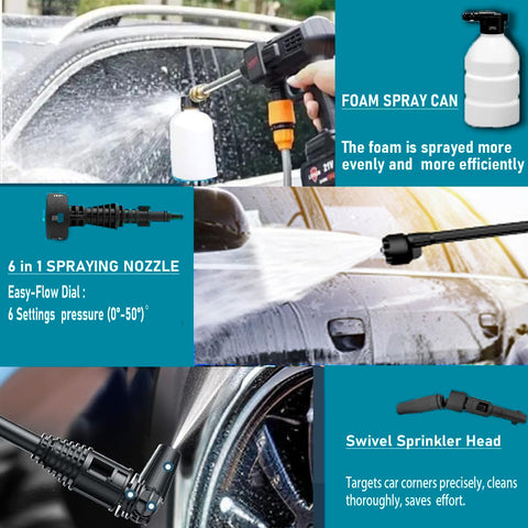 SVSAGA 6-in-1 nozzle with quick connect for versatile spraying