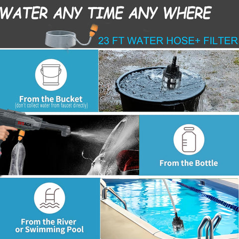 SVSAGA built-in water filter protects motor from debris
