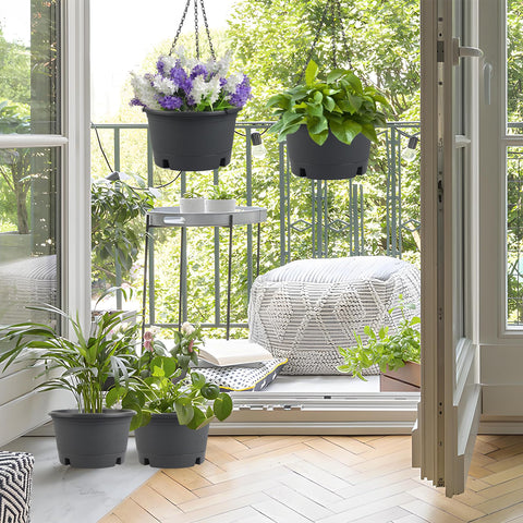 Svxtoby planter removable tray capturing spills and soil