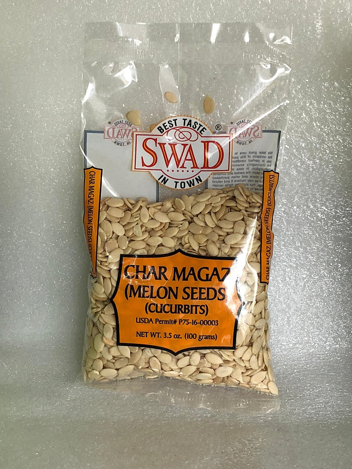 Swad melon seeds Char Magaz 100g pack close-up, ideal on-the-go snack.