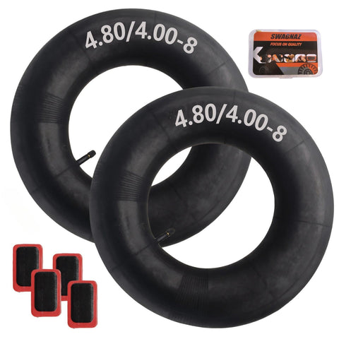 Swagnaz 480-8 inner tube shown on an 8-inch rim for installation.