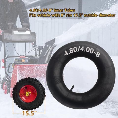 Swagnaz 480-8 inner tube mounted on a wheelbarrow for heavy-duty tasks.