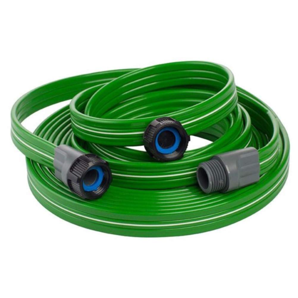 Swan Element Sprinkler Soaker Hose setup in green demonstrates easy installation in garden