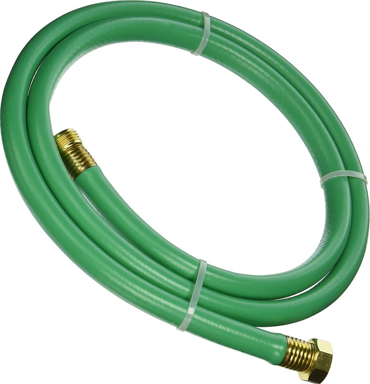 Swan leader hose in garden scene showing flexible reach to hard-to-reach faucets.