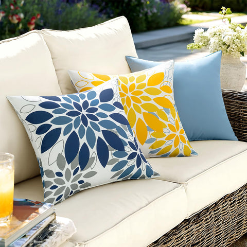 SWANCOCO 18x18 insertless cushion cover for easy outdoor styling.