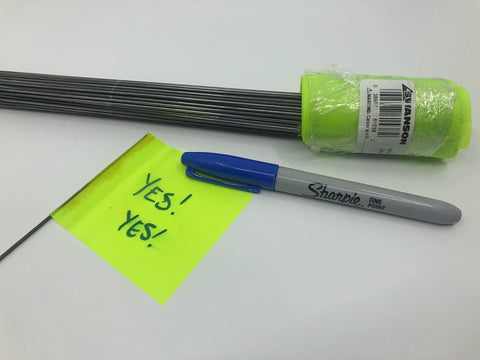 Swanson high-carbon steel staff resists bending for reliable field marking.