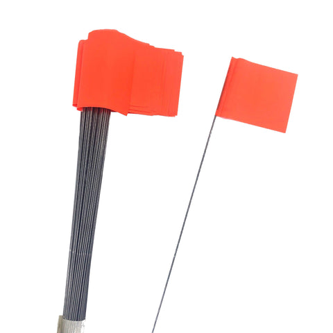 Swanson marking flags with a 30-inch staff provide durable visibility on job sites.