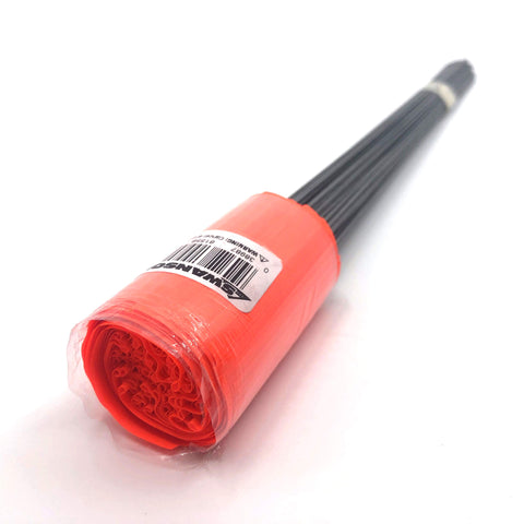Swanson PVC flag material offers bright orange visibility in outdoor conditions.