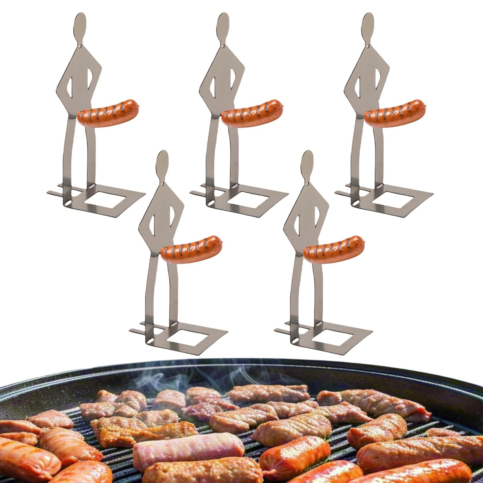 SWASEADA hot dog stand creative design keeps sausages upright for even grilling.